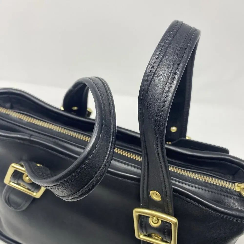 Vintage Coach Legacy Black Leather Satchel 9063